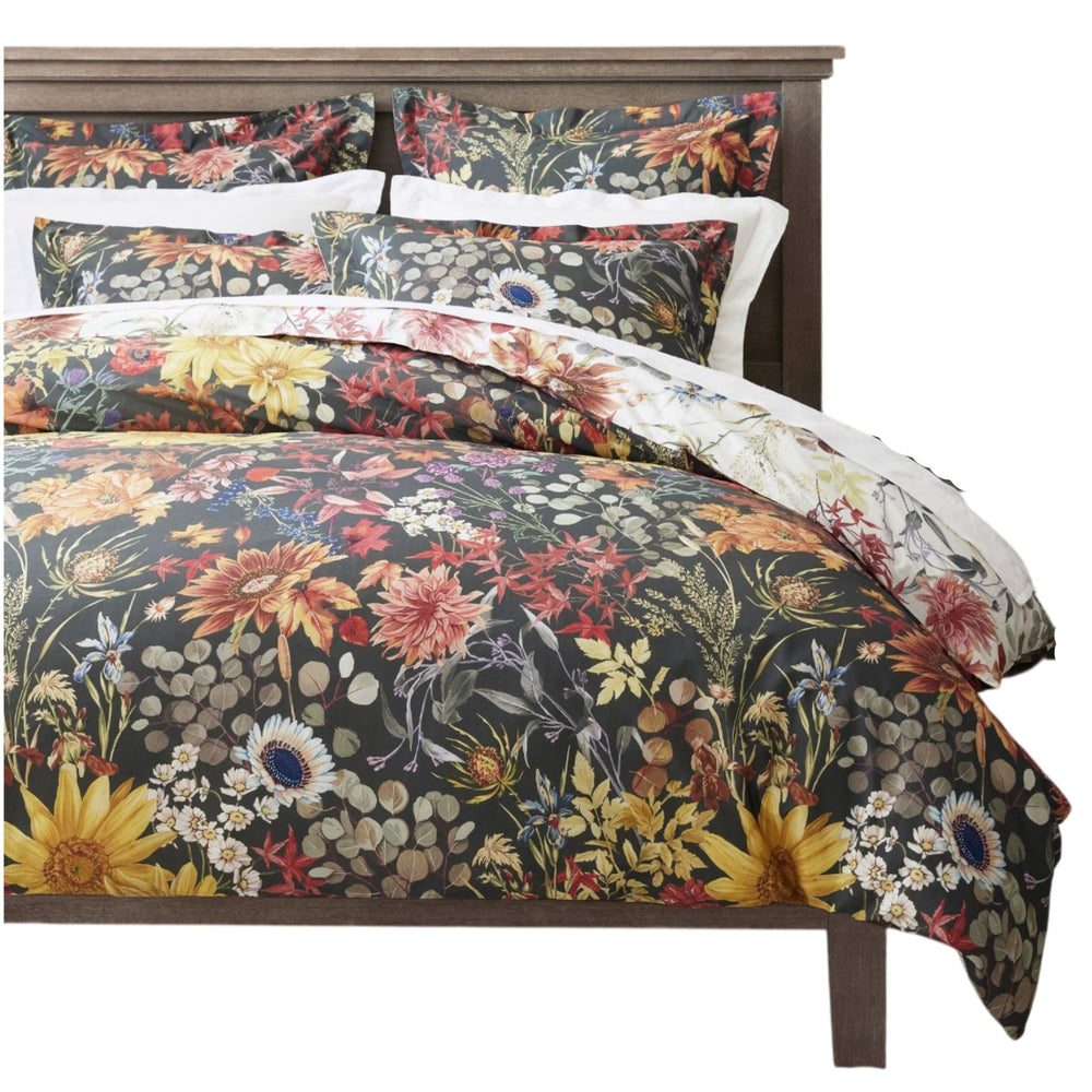Laurel Reversible Percale Duvet Cover