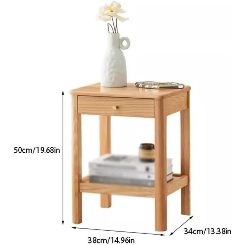 Solid Wood Rustic Side Table