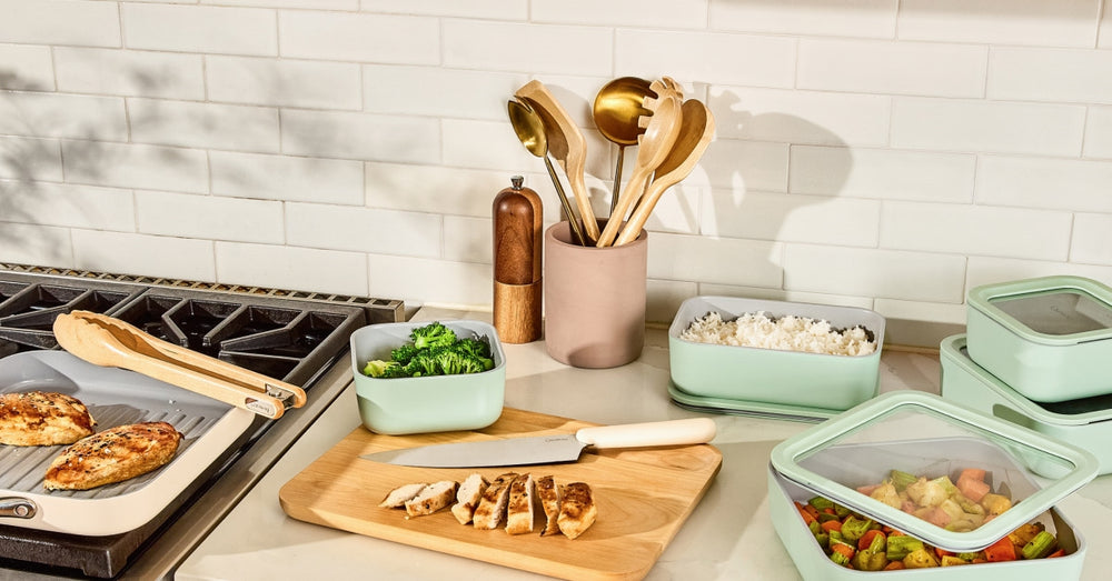 Utensil Set | 5-Piece Wooden Cooking Utensils | Caraway