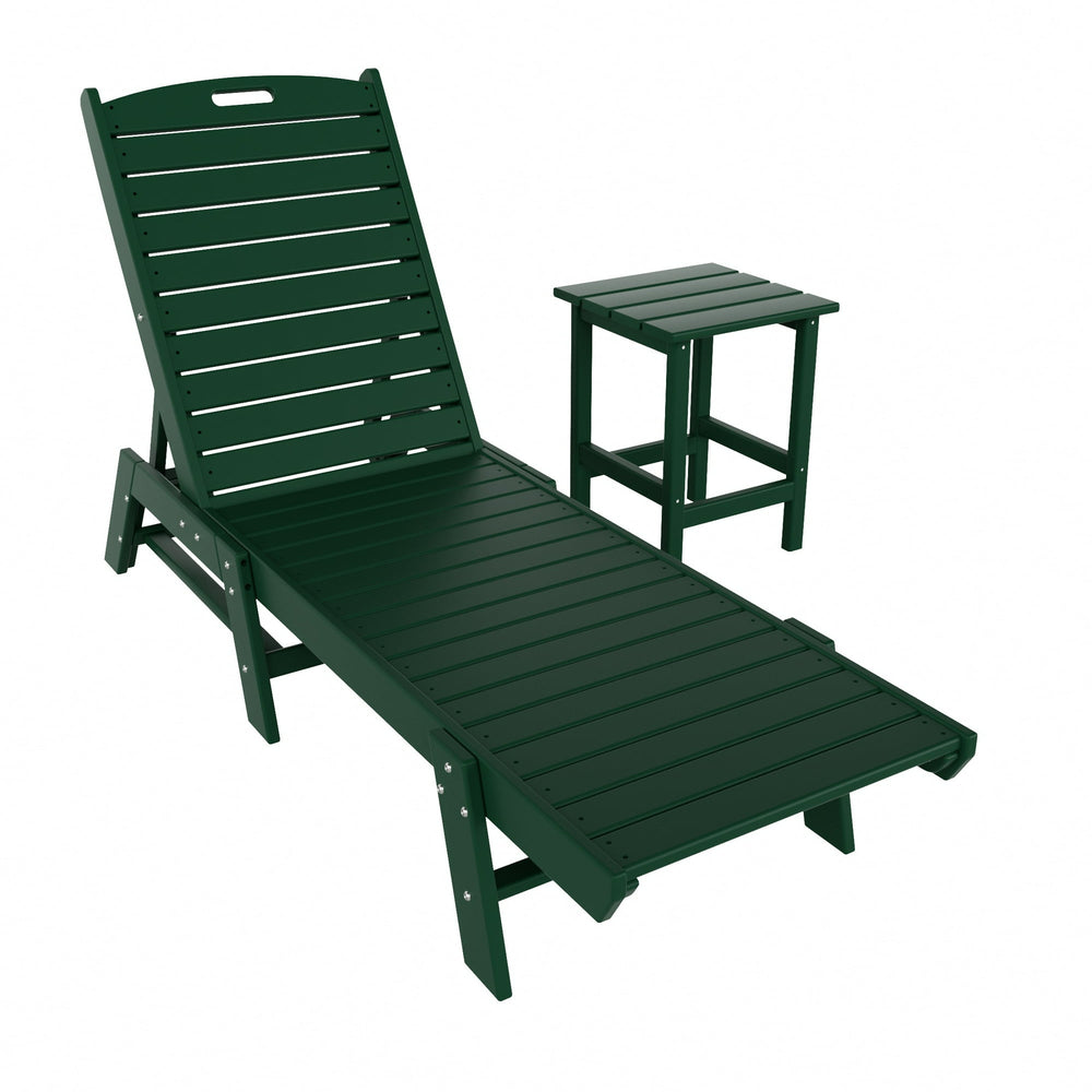Malibu Outdoor Chaise Lounge with Side Table