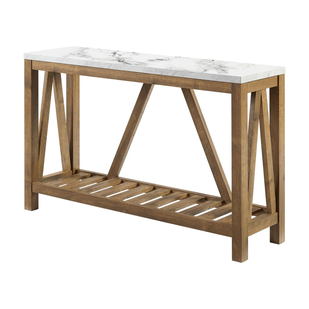 A - Frame Faux Marble Console Table - From Where -