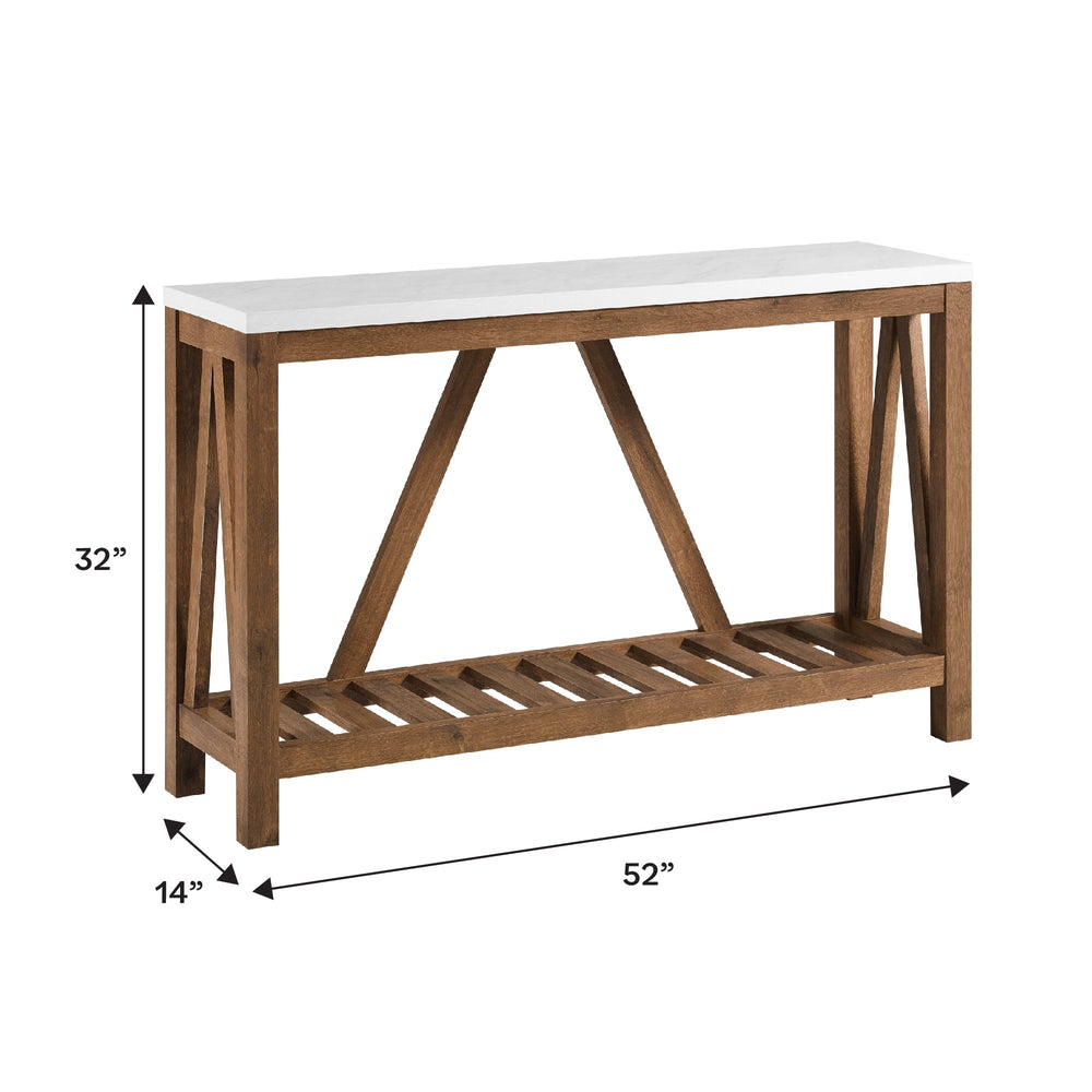 A - Frame Faux Marble Console Table - From Where -