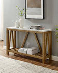A - Frame Faux Marble Console Table - From Where - 