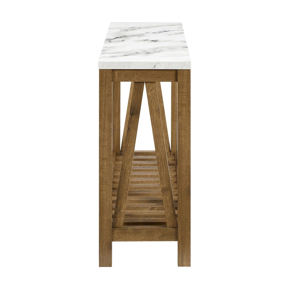 A - Frame Faux Marble Console Table - From Where -