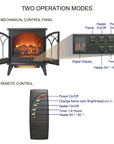 24-Inch 3D Flame Electric Infrared Quartz Fireplace Stove with Remote and Realistic Flames