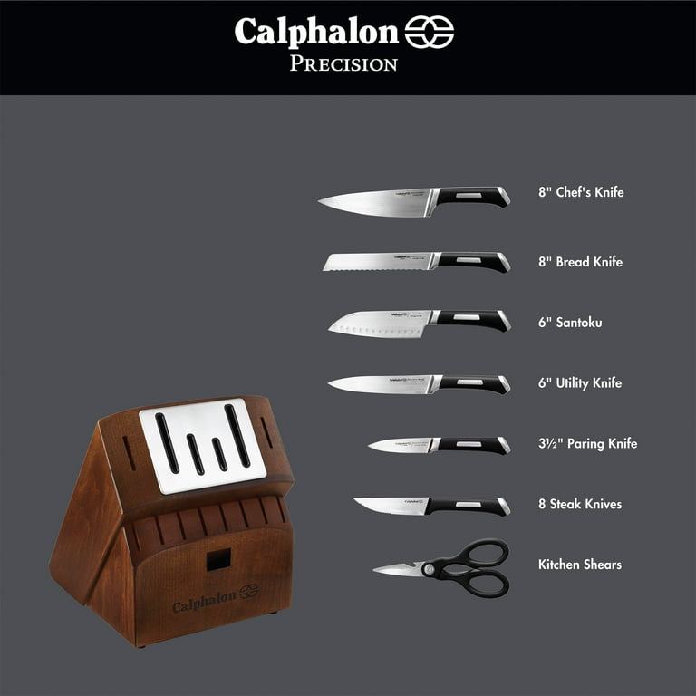 Calphalon Precision Cutlery Self Sharpening Knife Block Set with SharpIN™ Technology, 15 Piece