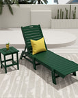 Malibu Outdoor Chaise Lounge with Side Table