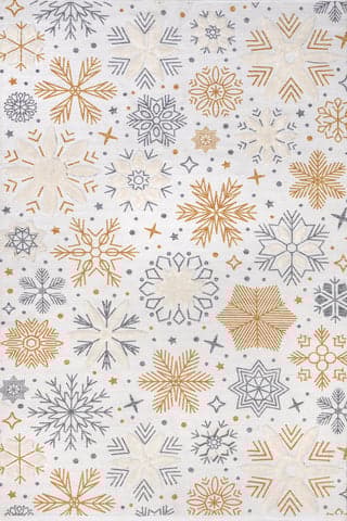 Eudora Snowflake Rug | White