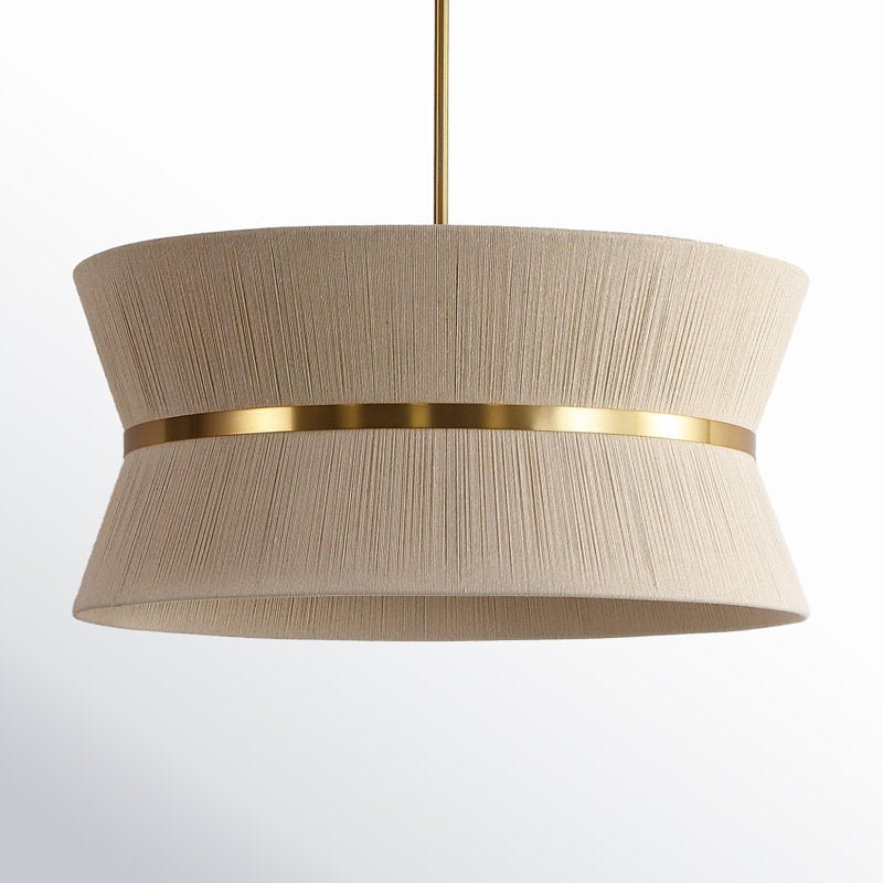 Abbington 4 - Light Dimmable Drum Chandelier - From Where - 