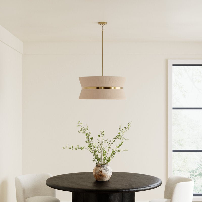 Abbington Dimmable Drum Chandelier - From Where - 