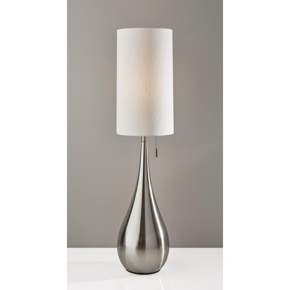 Adesso Christina Table Lamp, Brushed Steel