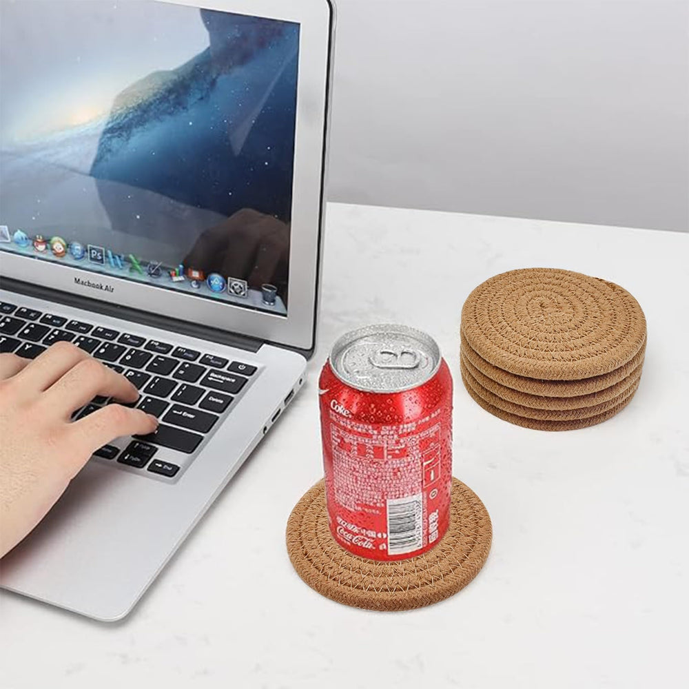 ABenkle Woven Coasters for Drinks Set of 6 - From Where - 