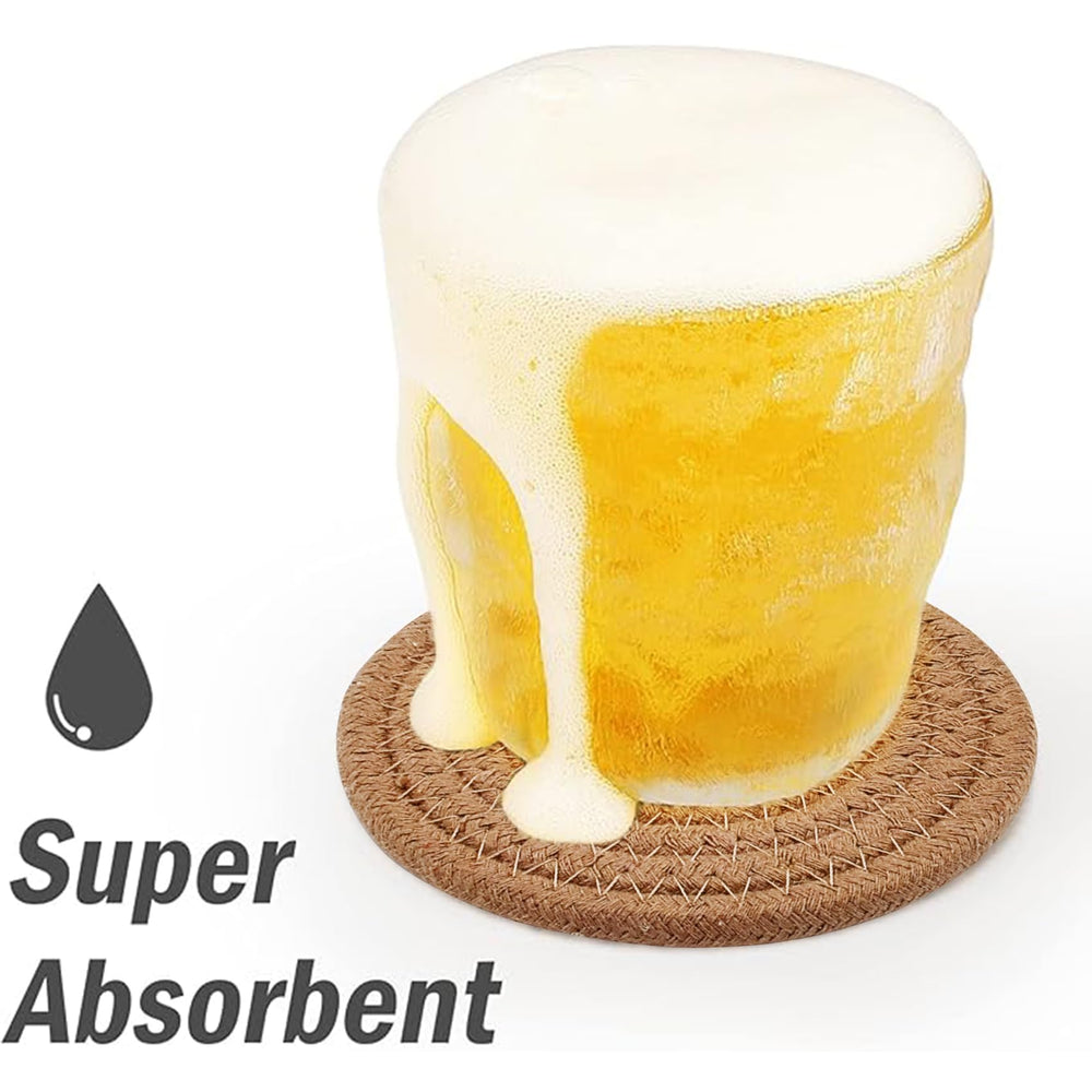 ABenkle Woven Coasters for Drinks Set of 6 - From Where - 