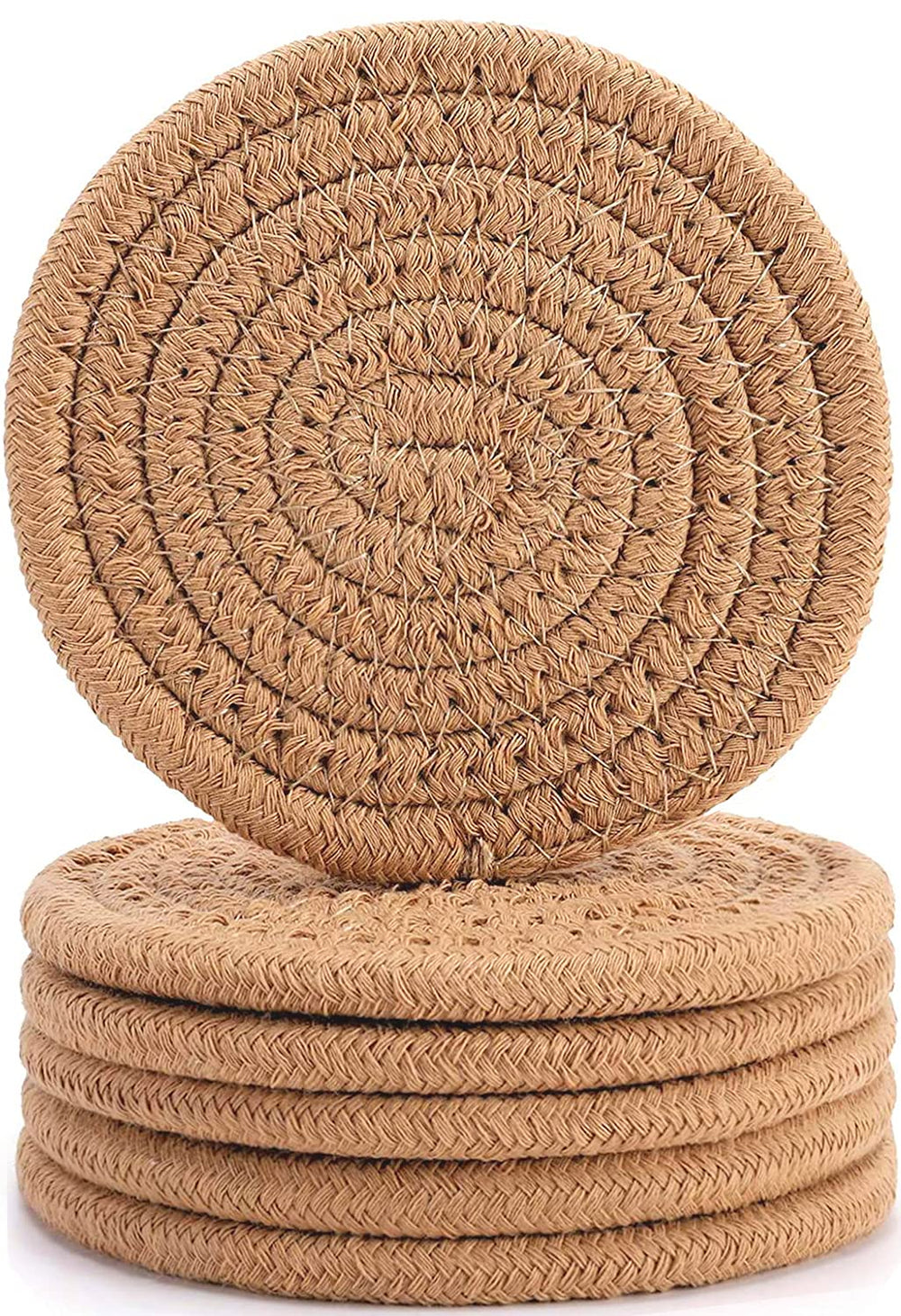 ABenkle Woven Coasters for Drinks Set of 6 - From Where - 
