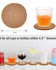 ABenkle Woven Coasters for Drinks Set of 6 - From Where - 