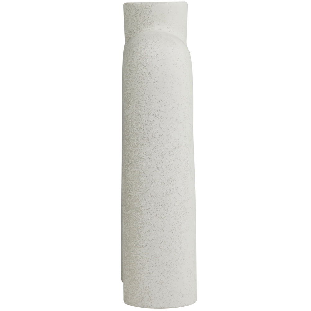 Abstract Arched White Ceramic Vase - From Where -