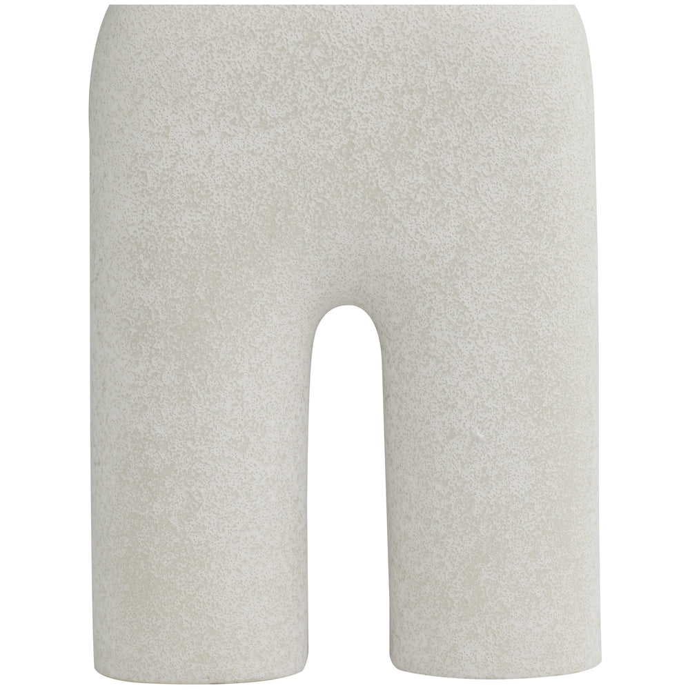Abstract Arched White Ceramic Vase - From Where -