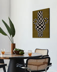 Abstract Checkered Vase Poster - From Where - 