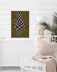 Abstract Checkered Vase Poster - From Where - 