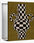 Abstract Checkered Vase Poster - From Where - 