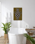 Abstract Checkered Vase Poster - From Where - 