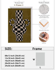 Abstract Checkered Vase Poster - From Where - 