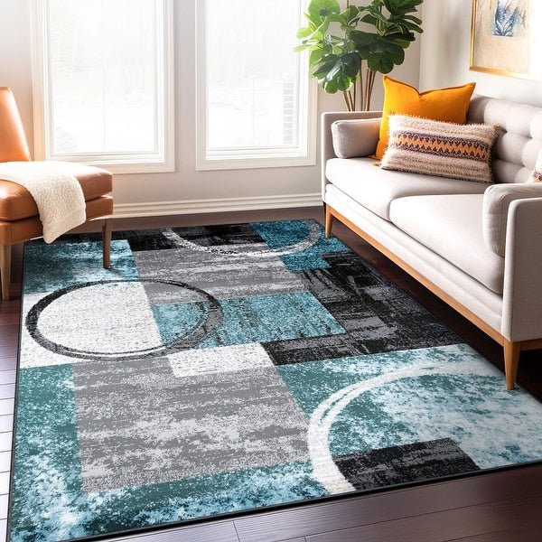 Abstract Circle Area Rug - From Where - 