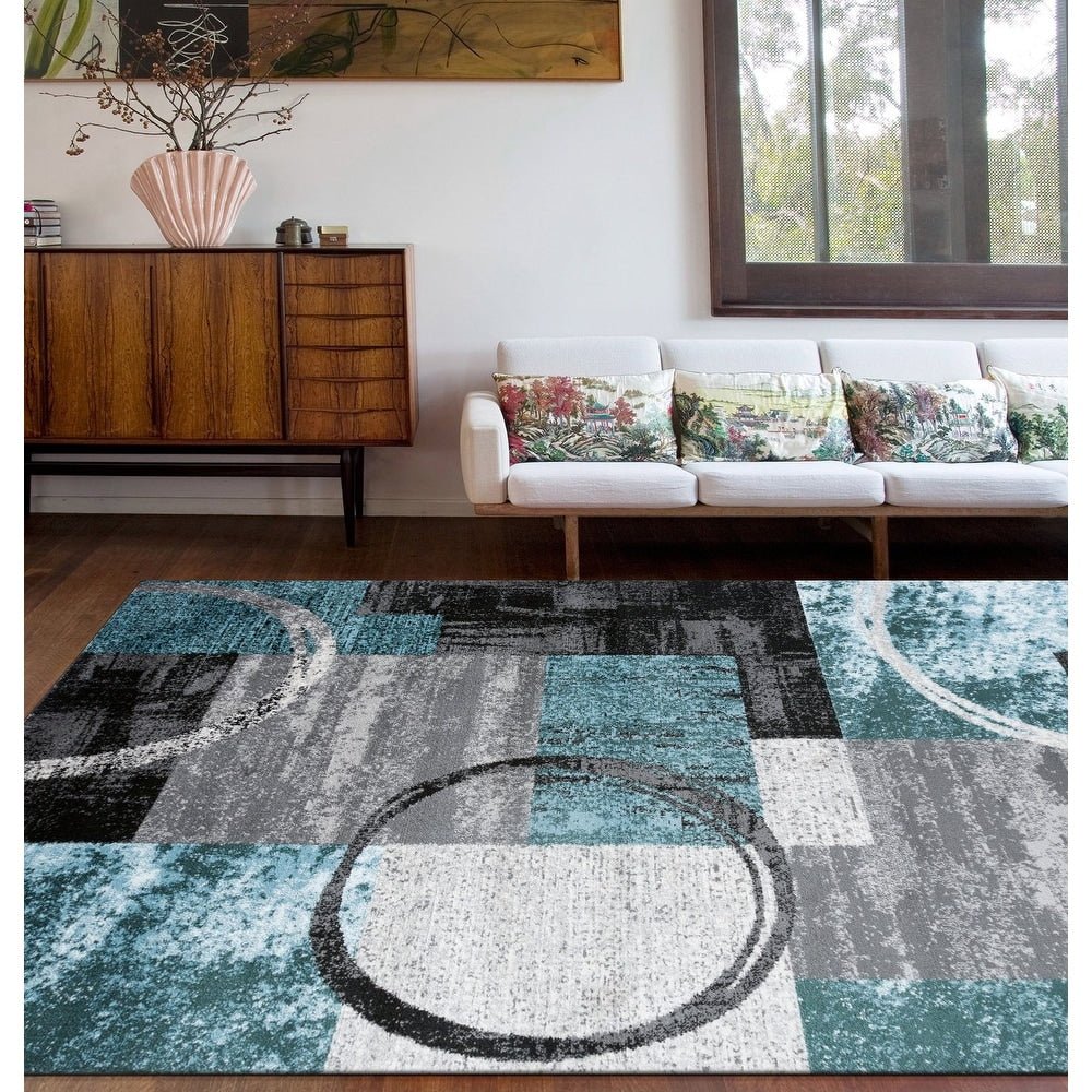 Abstract Circle Area Rug - From Where - 