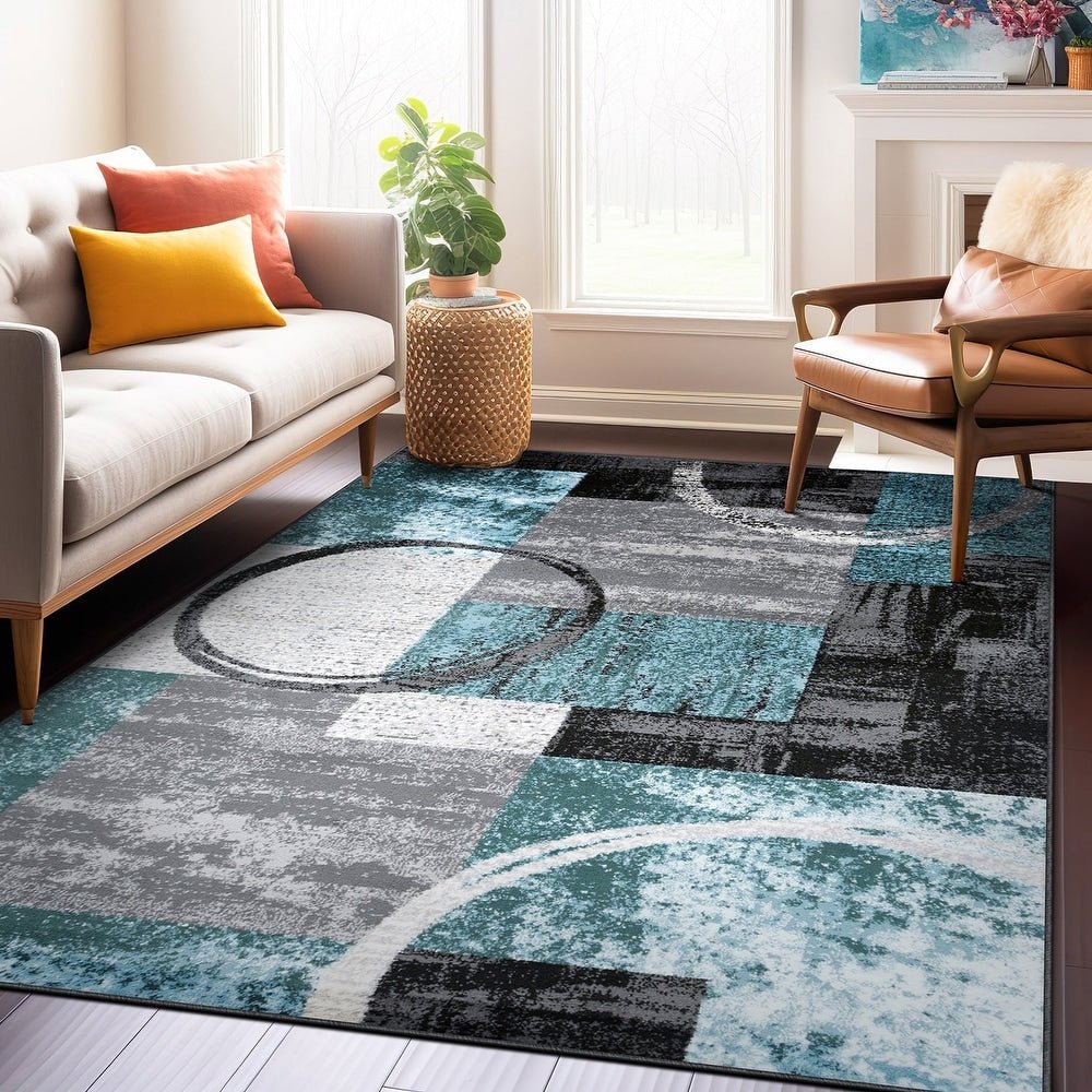Abstract Circle Area Rug - From Where - 