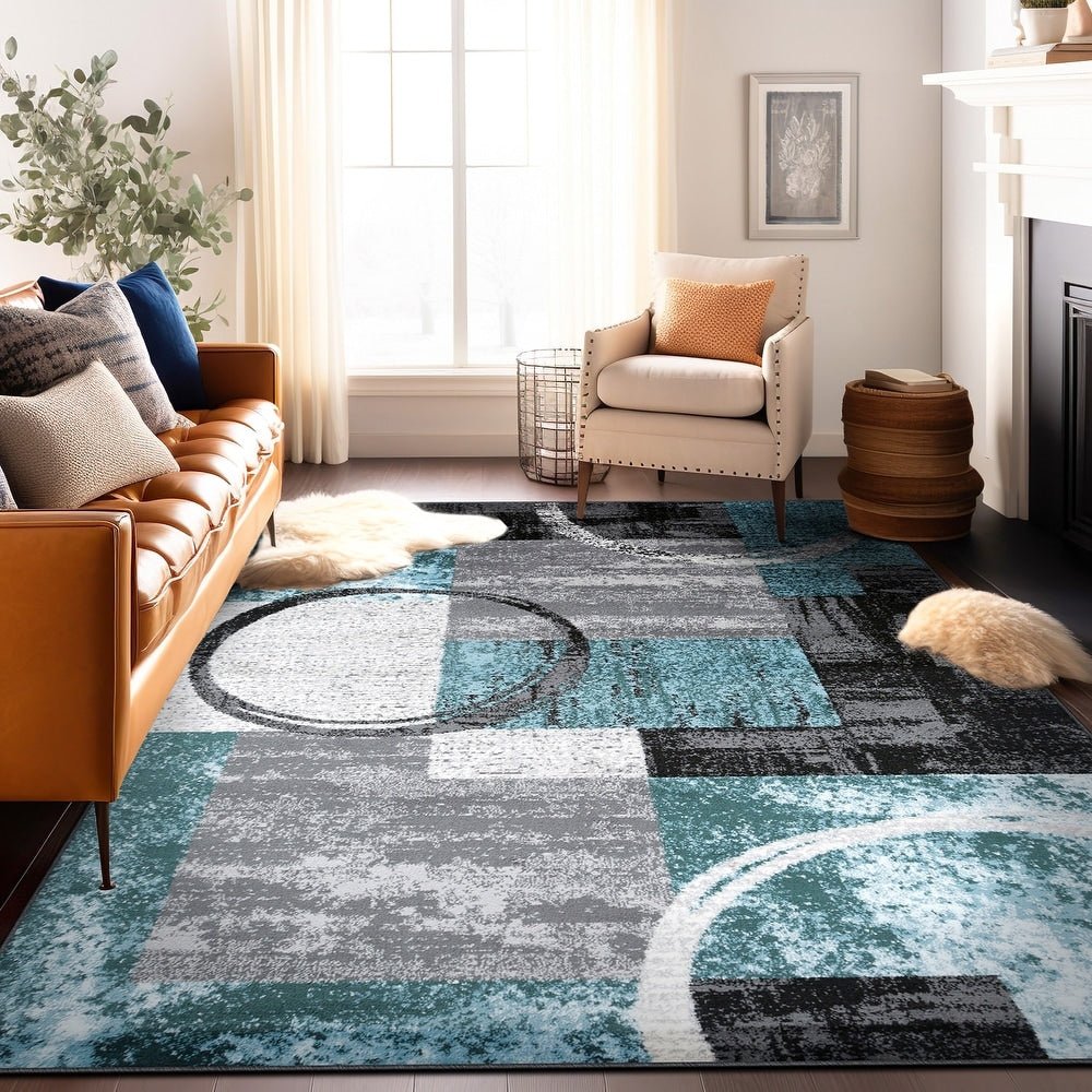 Abstract Circle Area Rug - From Where - 