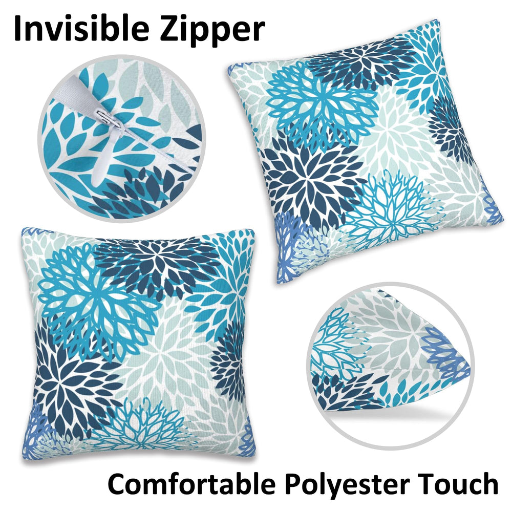 Abstract Flower Pillow Covers (Set of 2) - From Where - 
