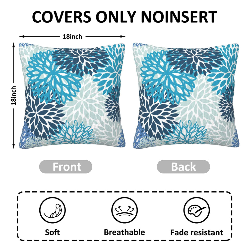 Abstract Flower Pillow Covers (Set of 2) - From Where - 