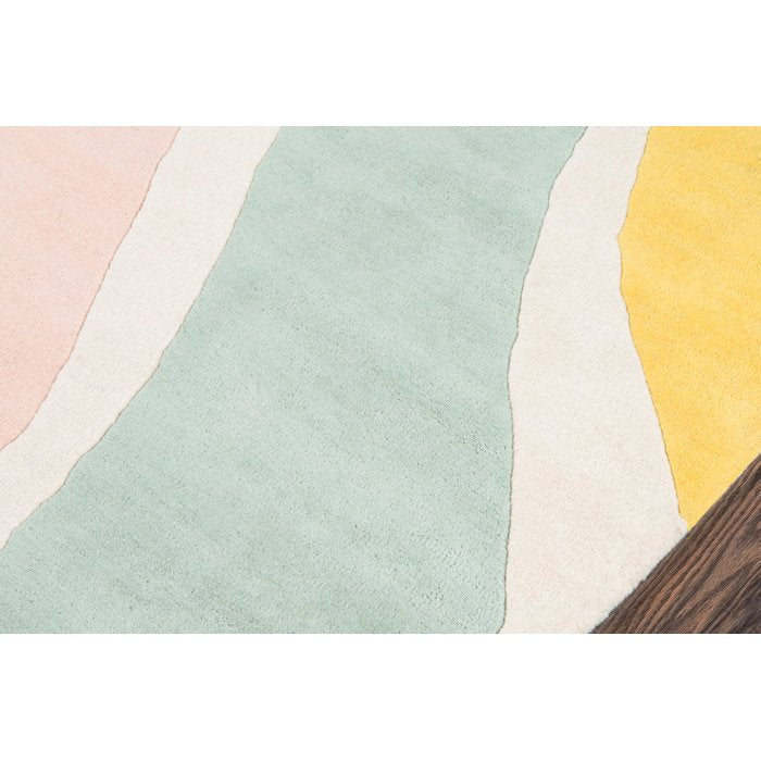 Abstract Handmade Tufted Wool Area Rug - From Where - 