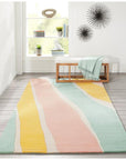 Abstract Handmade Tufted Wool Area Rug - From Where - 