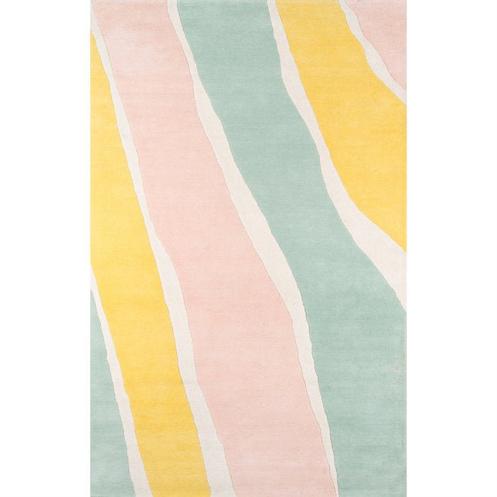 Abstract Handmade Tufted Wool Area Rug - From Where - 