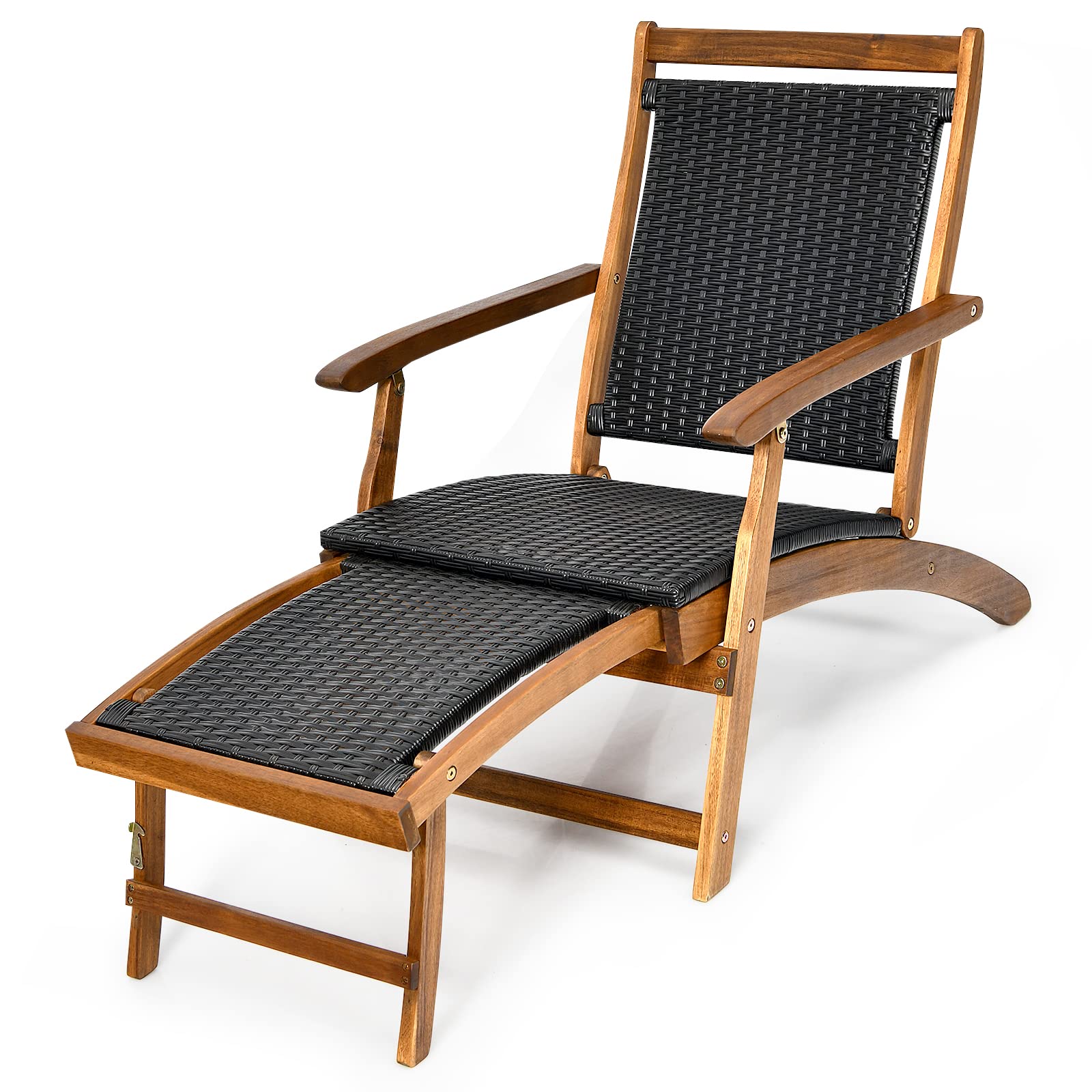 Acacia Folding Rattan Wicker Chair - From Where - 