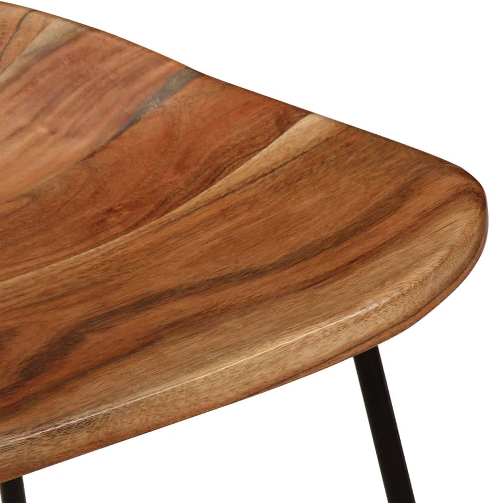 Acacia Wood Bar Stools (Set of 2) - From Where - 