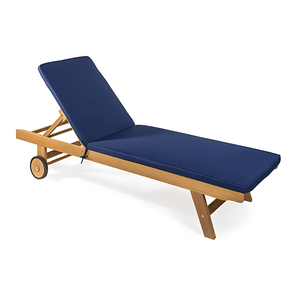 Acacia Wood Chaise Lounge Chair - From Where -
