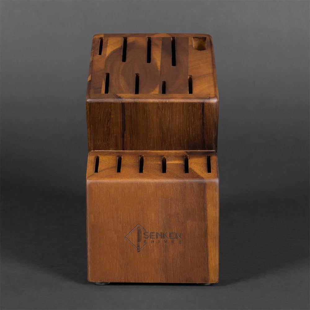 Acacia Wood Knife Block Without Knives - From Where - 