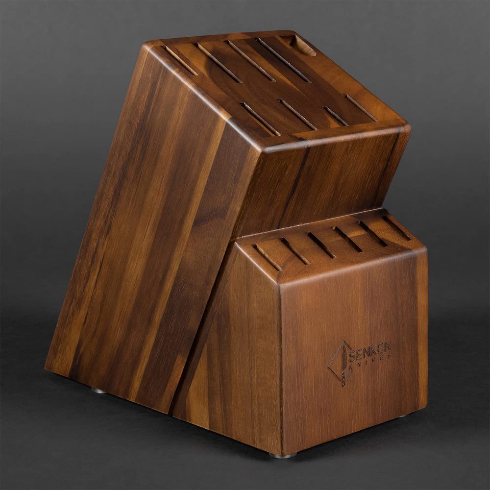 Acacia Wood Knife Block Without Knives - From Where - 