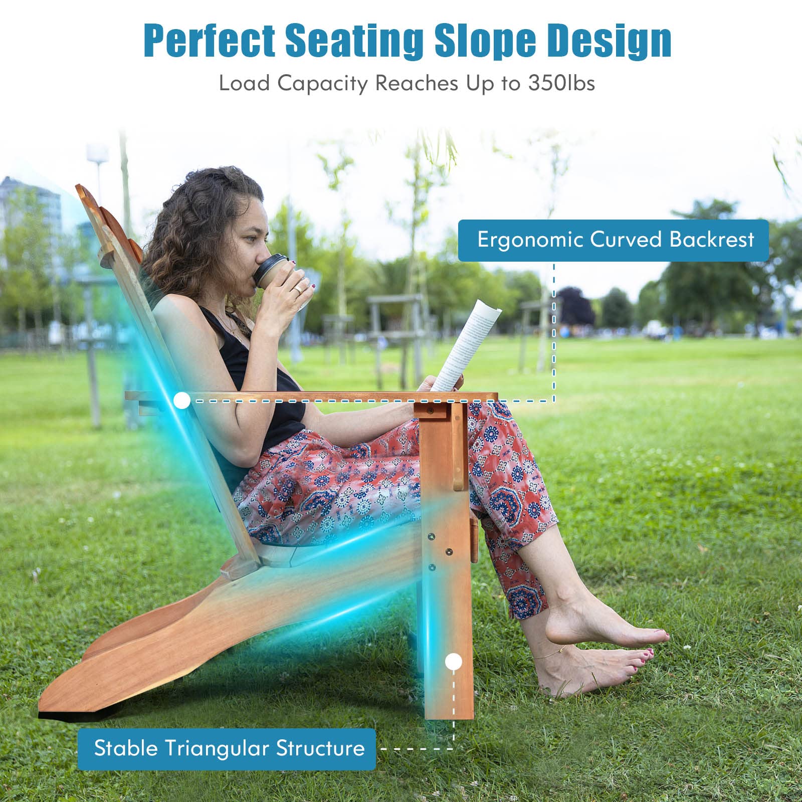 Acacia Wood Lounger Chair - From Where - 