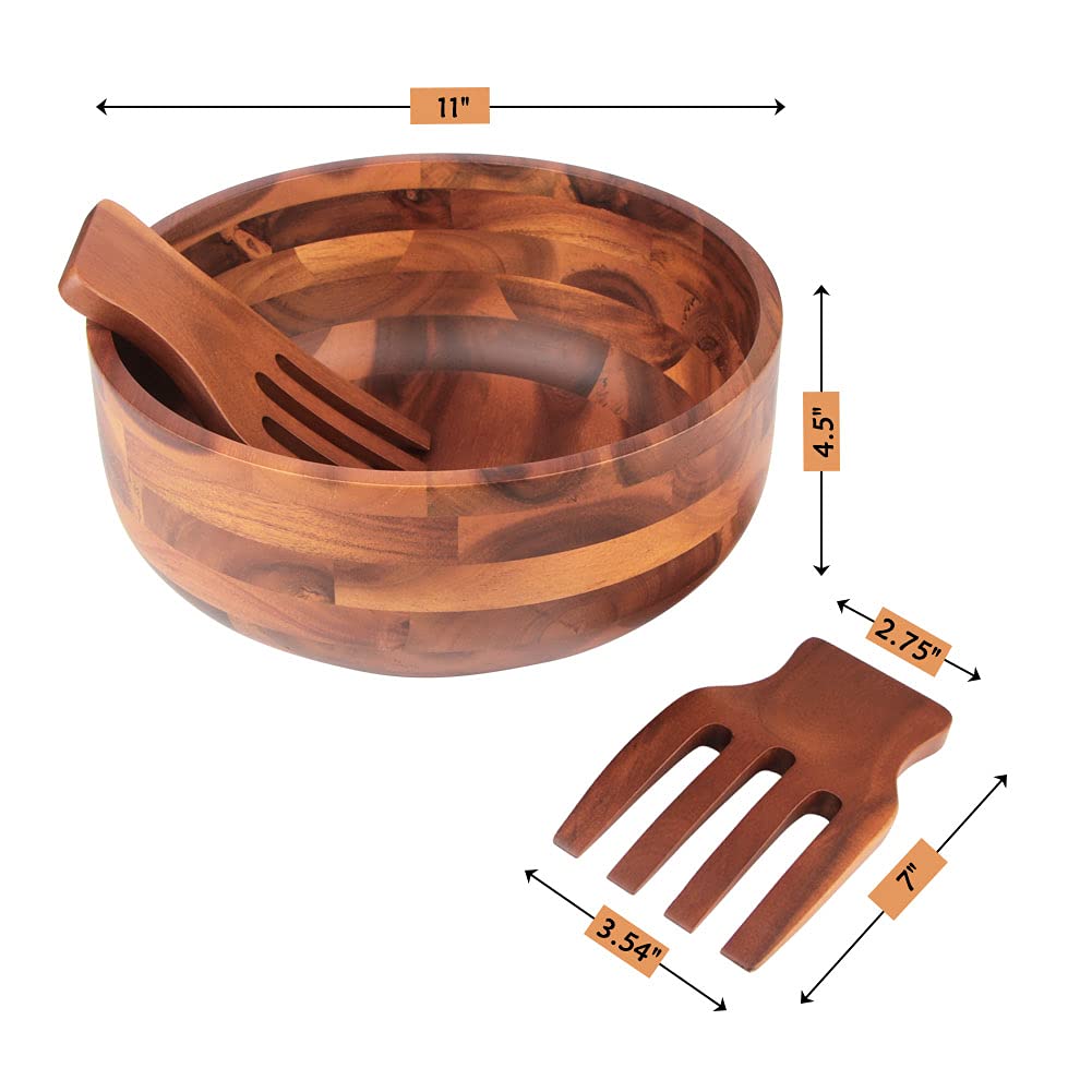 AIDEA Acacia Wood Salad Bowl - Thumbnail 5