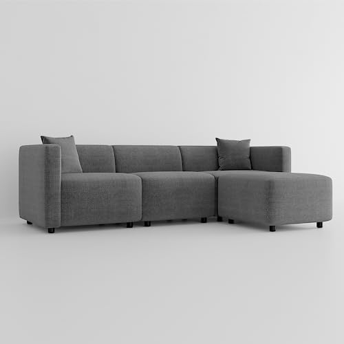 Acanva Grey Sectional Sofa Set - From Where - 