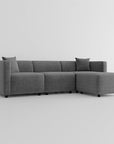 Acanva Grey Sectional Sofa Set - From Where - 
