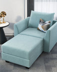 Accent Armchair with Ottoman - From Where - 