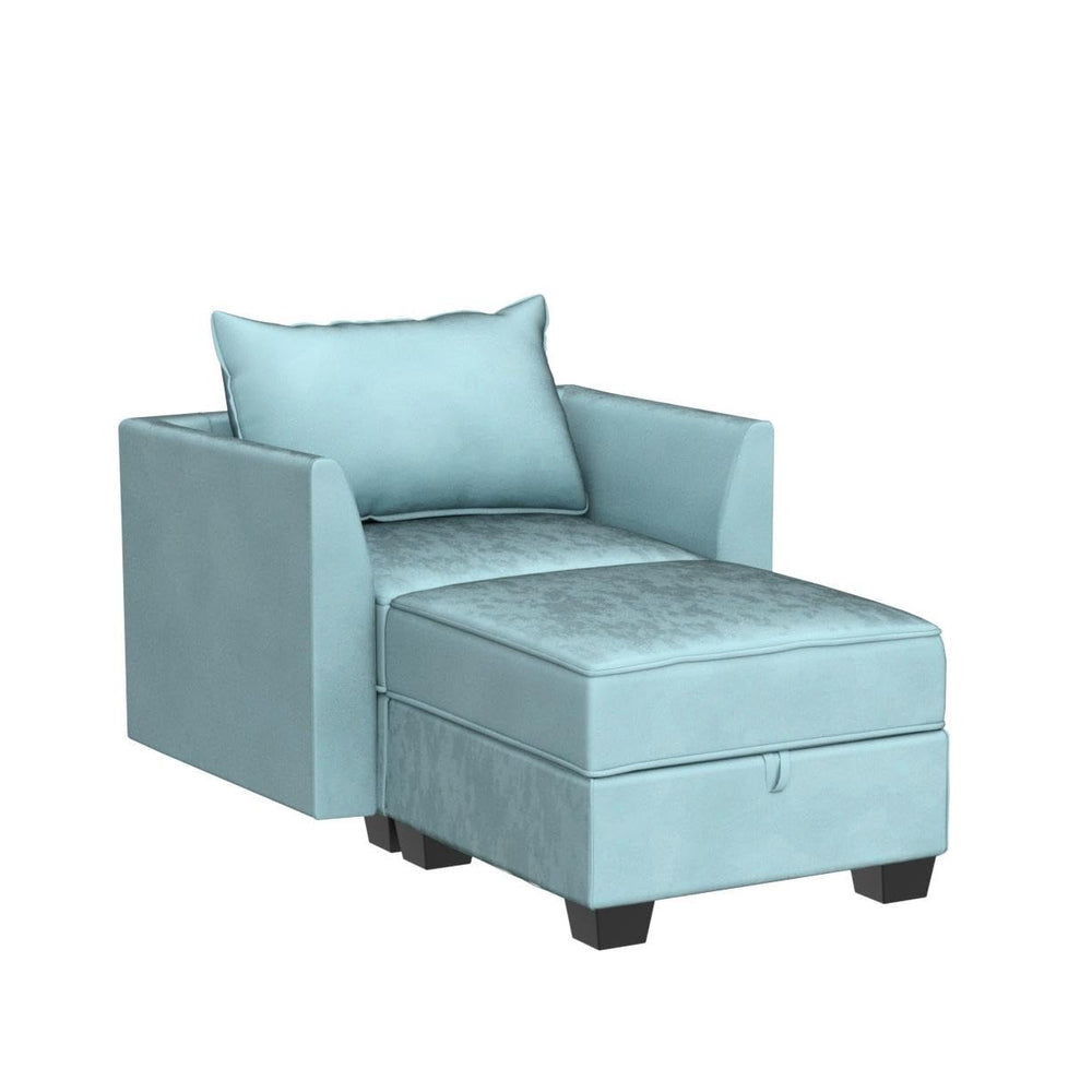 Accent Armchair with Ottoman - From Where - 