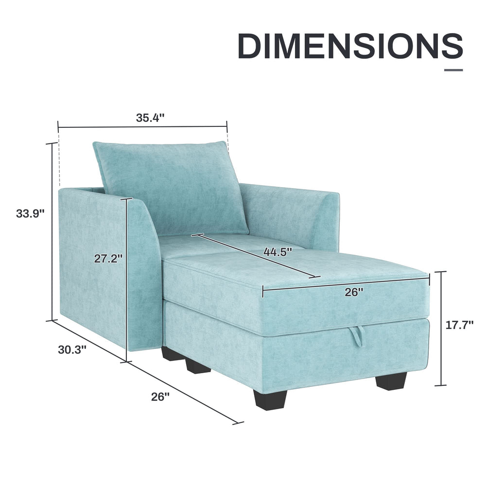Accent Armchair with Ottoman - From Where - 
