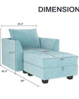 Accent Armchair with Ottoman - From Where - 