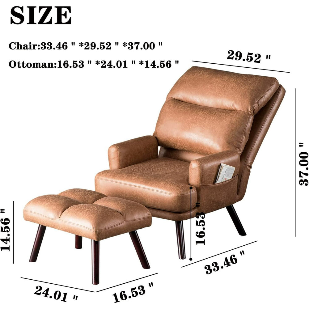 Accent Chair with Ottoman Set - From Where - 