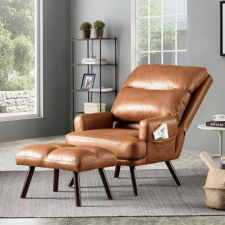 Accent Chair with Ottoman Set - From Where - 